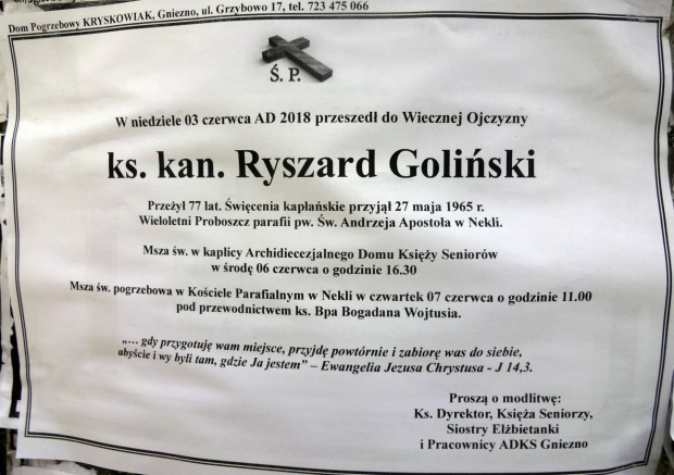 Ks. kan. Ryszard Goliński 1941 2018