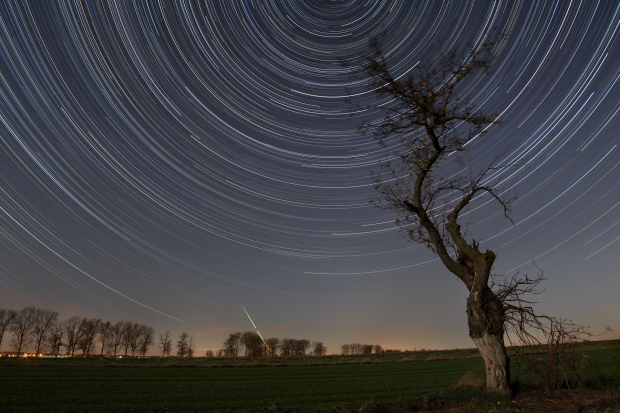 Startrails z bolidem 30.10.2017