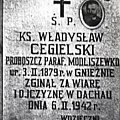 Władysław Cegielski ks. 1879 1942 par. Modliszeweko Tablica